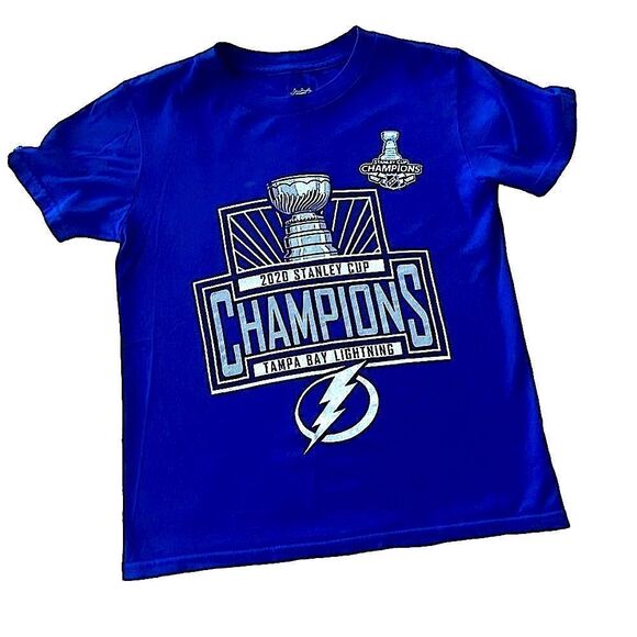 NHL Tampa Bay Lightning 2020 Stanley Cup T-shirt Youth Small - Picture 1 of 9